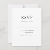 Elegant Initiaal Script Monogram klassieke bruilof RSVP Kaartje (Voorkant)
