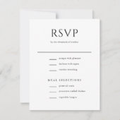 Elegant Initiaal Script Monogram klassieke bruilof RSVP Kaartje (Voorkant)
