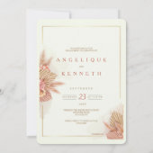 Elegant Initiaal Verloving Uitnodiging (Achterkant)