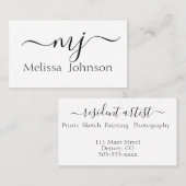 Elegant initiaal visitekaartje (Voorkant / Achterkant)