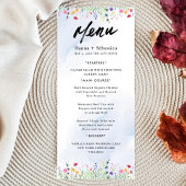 Elegant Initial Script Monogram Classic Wedding Menu