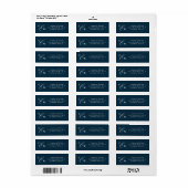 Elegant initialen marvy blue bruiloft klassiek etiket (Full Sheet)