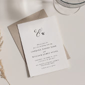 Elegant initialen minimaal zwart-wit