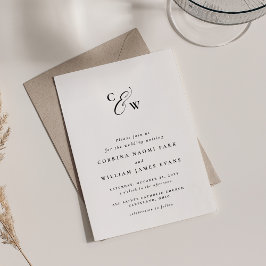 Elegant initialen minimaal zwart-wit