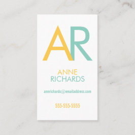 Elegant Initialen Profielkaart Visitekaartje