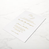 Elegant Initialen Refined Wedding Folie Invitation Folie Uitnodiging (Gedraaid)