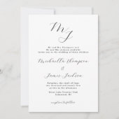 Elegant Initialen Refined Wedding Invitation Kaart (Voorkant)