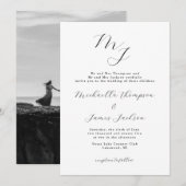 Elegant Initialen Refined Wedding Invitation Kaart (Voorkant / Achterkant)