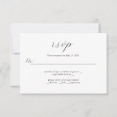 Elegant Initialen RSVP-kaart met geraffineerd wedd RSVP Kaartje (Voorkant)