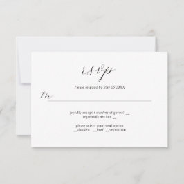Elegant Initialen RSVP-kaart met geraffineerd wedd RSVP Kaartje