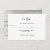 Elegant Initialen RSVP-kaart met geraffineerd wedd RSVP Kaartje (Voorkant / Achterkant)