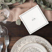 Elegant Initials Modern Wedding Napkin Servet