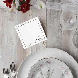 Elegant Initials Wedding Napkins Servet