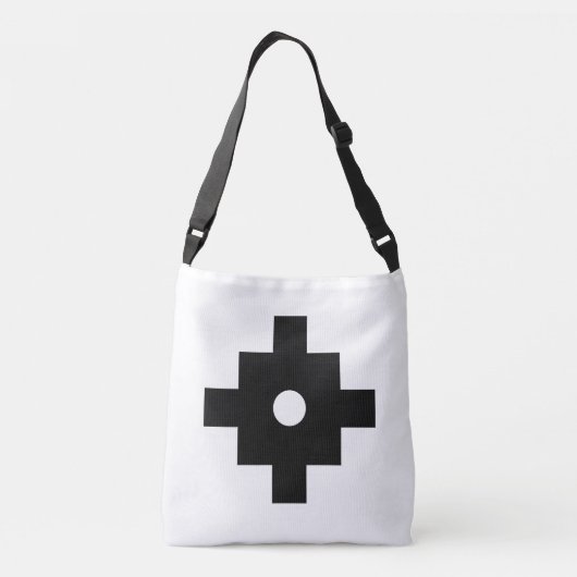 Elegant Inka Cross Geometric Design Crossbody Tas (Achterkant)