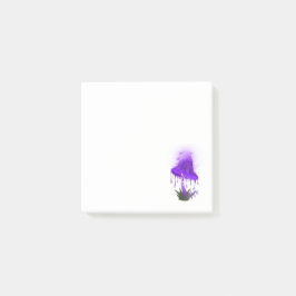 Elegant Inky Pet Gloeiende Paarse Paddestoel Post-it® Notes