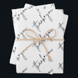 Elegant inpakpapier voor cadeaus<br><div class="desc">Toon uw waardering met verfijning met behulp van ons elegante "Dank je wel" cadeaupapier. Met verfijnde typografie en een tijdloos ontwerp voegt dit premium papier een luxe uitstraling toe aan elk cadeau - of het nu gaat om bruiloften, bruidschadeaus, leraren of zakelijke waardering. Gedrukt op hoogwaardig papier met levendige, vervaagbestendige...</div>