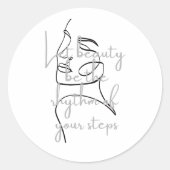 Elegant Inspirational Quote Sticker (Voorkant)