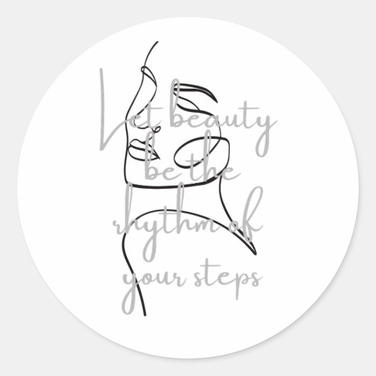 Elegant Inspirational Quote Sticker (Voorkant)