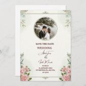 Elegant inspirational wedding card feestdagenkaart (Voorkant / Achterkant)