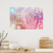 Elegant Inspirerend Dandelion maakt een wens Poster (Keuken)