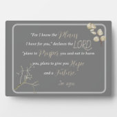 Elegant Inspirerende Bijbel Verse Jeremia 29:11 Fotoplaat (voorkant)