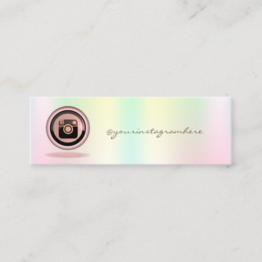 Elegant Instagram Social Media Mini Visitekaartje (Voorkant)