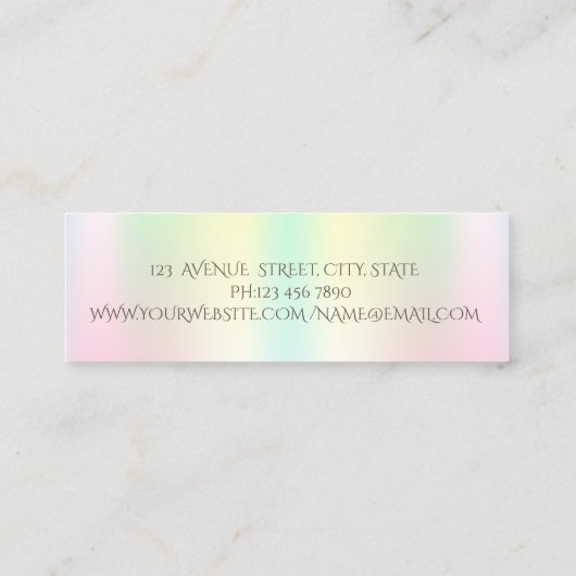 Elegant Instagram Social Media Mini Visitekaartje (Achterkant)