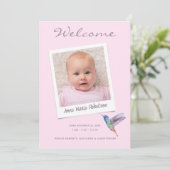 Elegant Instant Photo Moderne Multiple Photo Birth Aankondiging (Staand voorkant)