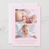 Elegant Instant Photo Moderne Multiple Photo Birth Aankondiging (Achterkant)