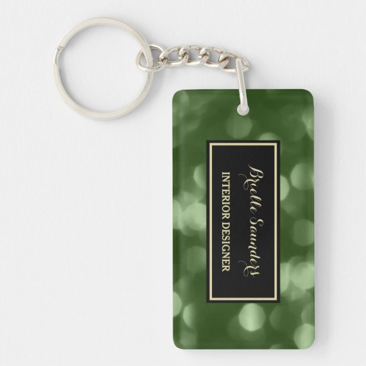 Elegant interieur design Glamoureus Green Luxe Bok Sleutelhanger (Voorkant)