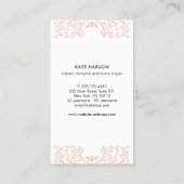 Elegant Interieur Design Roos Goud  Monogram Visitekaartje (Achterkant)