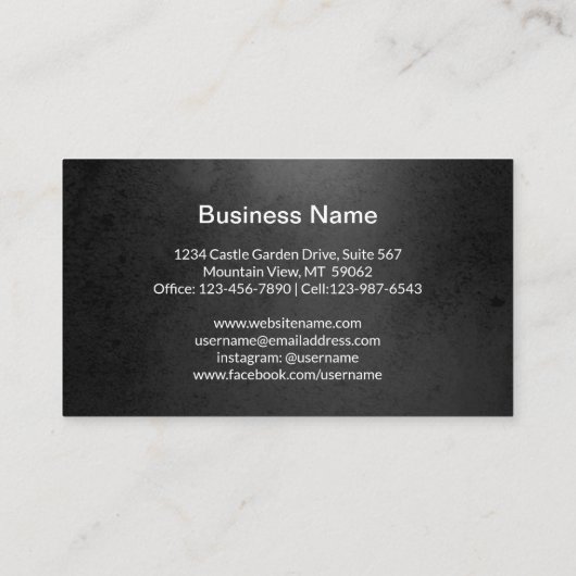 Elegant interieur monogram Professional Visitekaartje (Achterkant)