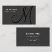 Elegant interieur monogram Professional Visitekaartje (Voorkant / Achterkant)