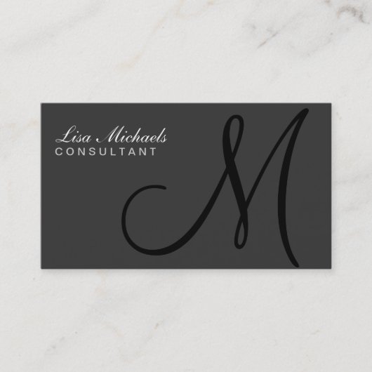 Elegant interieur monogram Professional Visitekaartje (Voorkant)