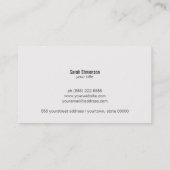 Elegant interieur ontwerp roze Lotus Visitekaartje (Achterkant)