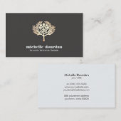 Elegant interieurontwerp Faux Gold Leaf Tree Visitekaartje (Voorkant / Achterkant)