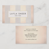 Elegant interieurontwerp Roos gouden strepen Visitekaartje (Voorkant / Achterkant)