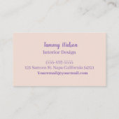 Elegant interieurontwerp visitekaartje (Achterkant)