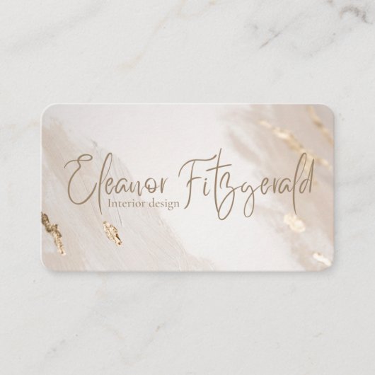 Elegant Interior Designer Visitekaartje (Voorkant)