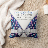 Elegant Invitation Bow and Heart Speckles Kussen (Deken)