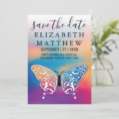 Elegant Invitation Car with Bow and Heart Speckles Kaart (Staand voorkant)