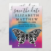 Elegant Invitation Car with Bow and Heart Speckles Kaart (Voorkant / Achterkant)