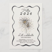 Elegant invitation card for a 2026 new year kaart (Voorkant)