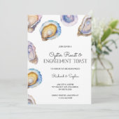 Elegant  invitation card of engagement party kaart (Staand voorkant)