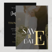 Elegant Invitation Flat Save the Date Kaart (Voorkant / Achterkant)