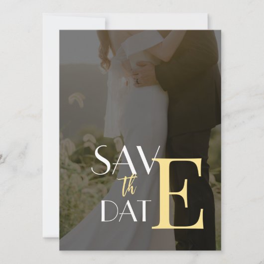 Elegant Invitation Flat Save the Date Kaart (Voorkant)