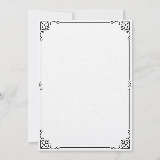 Elegant Invitation, formaat: 5 x 7 inch, papier B  Kaart (Achterkant)