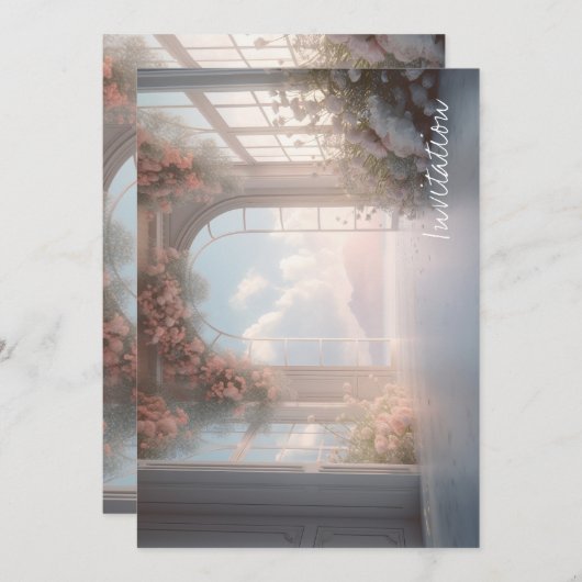 Elegant Invitation Kaart (Voorkant / Achterkant)