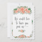 Elegant Invitation on Linen Stock Kaart (Voorkant)