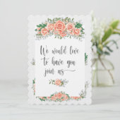 Elegant Invitation on Linen Stock Kaart (Staand voorkant)